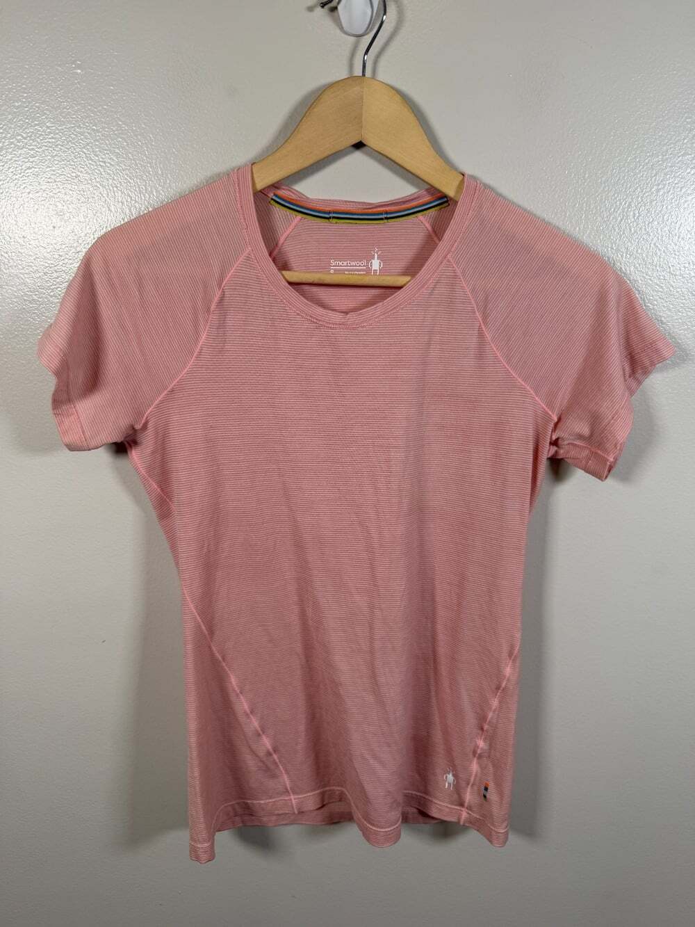 Smartwool Merino Wool Base Layer T-shirt Womens Size Small Pink Hiking Outdoor